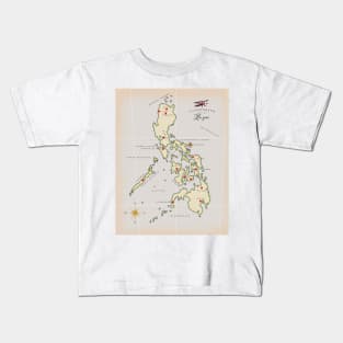 Illustrated map of Luzon Kids T-Shirt